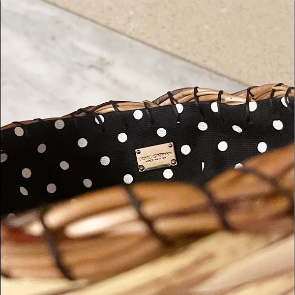 Authentic Dolce & Gabbana ULTRA RARE RUNWAY Rattan Agnese Basket Bag - Picture 14 of 15